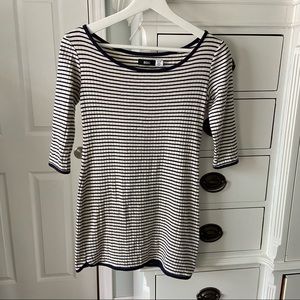 Urban Outfitters Striped 3/4 Sleeve Top